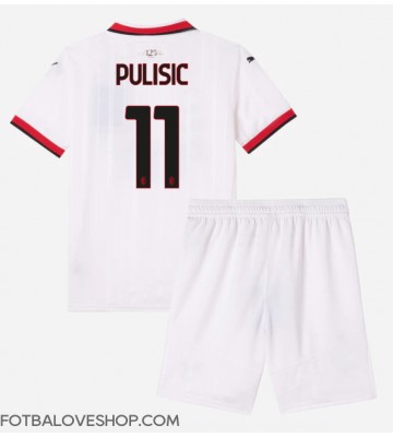 AC Milan Christian Pulisic #11 Dětské Venkovní Dres 2024-25 Krátký Rukáv (+ trenýrky)